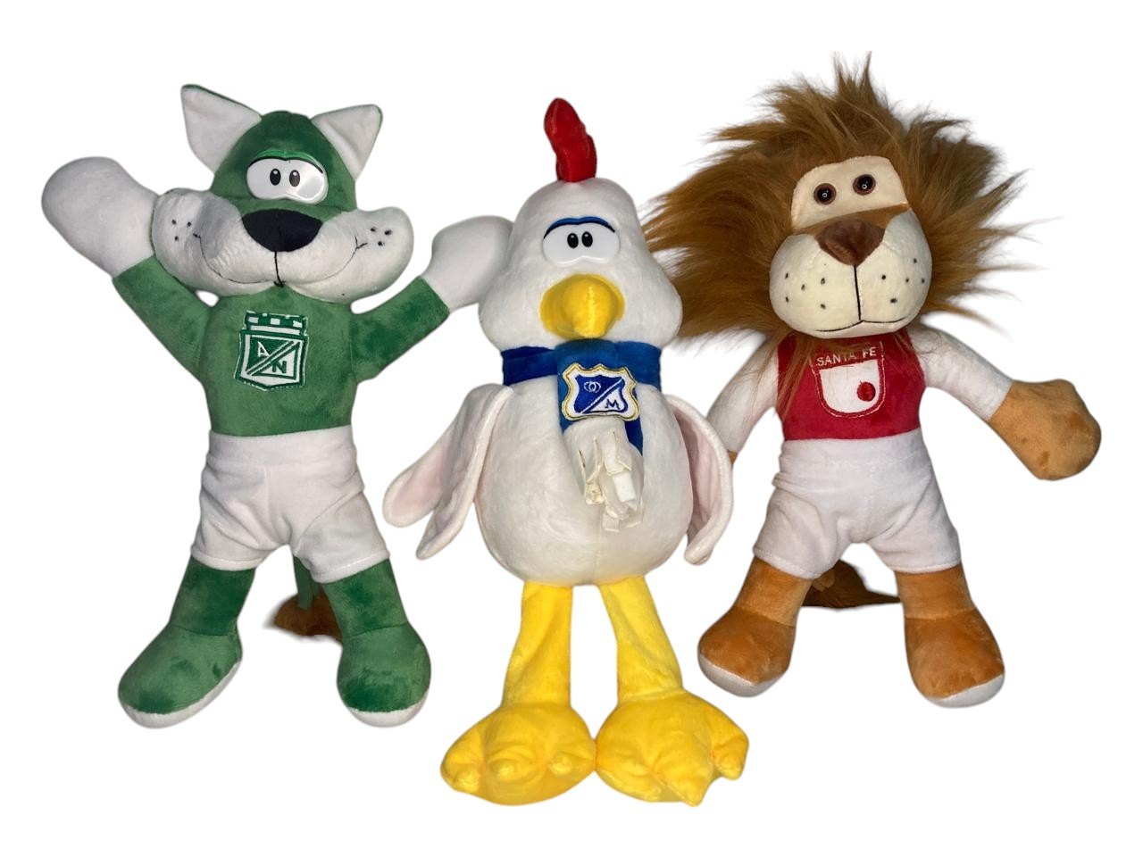 Mascotas equipos de futbol medida 30 cm 