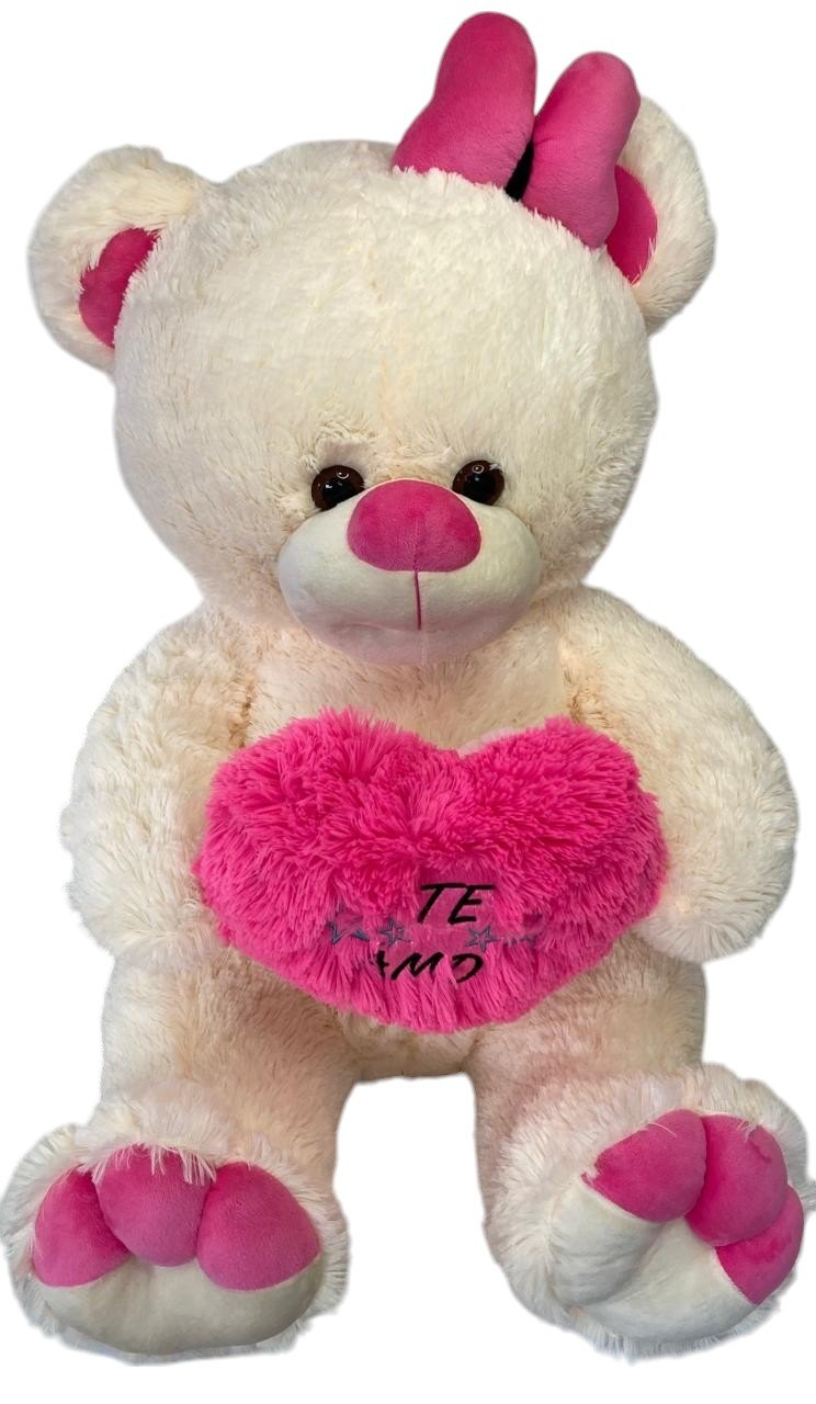 Oso corazon medida 65 cm 