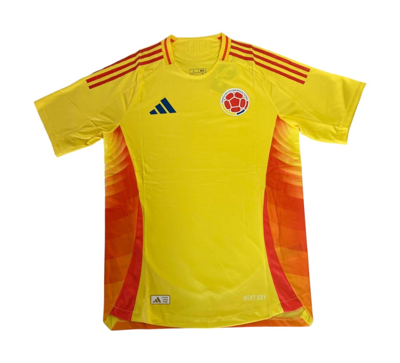 Camiseta Colombia tipo jugador Tallas S-M-L-XL color amarillo