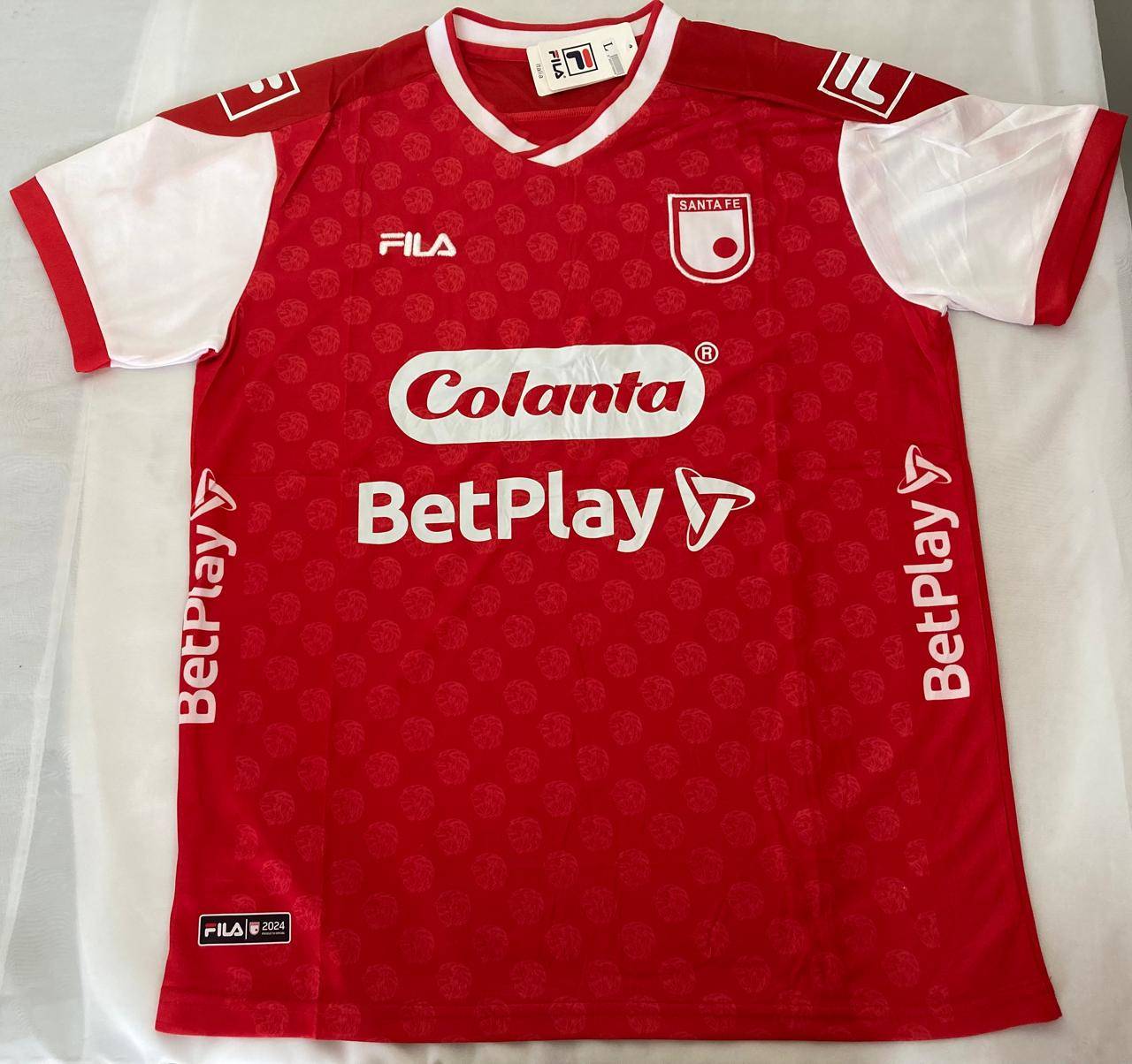 Camiseta Santa Fe tipo jugador talla S-M-L